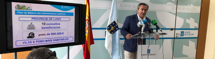 Diez ayuntamientos de la provincia de Lugo reciben cerca de 900.000 euros para crear y mejorar infraestructuras urbanas municipales