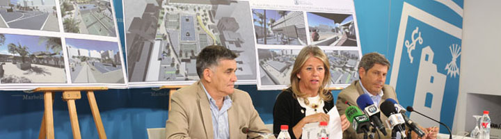 La plaza pública e instalaciones deportivas sobre el aparcamiento del Francisco Norte de Marbella