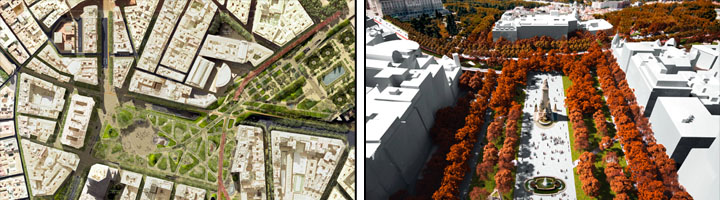 Elegidos los dos proyectos finalistas para remodelar la Plaza de España de Madrid