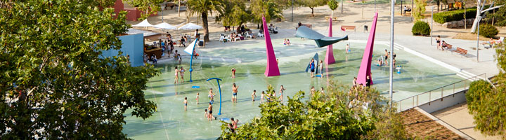 Vortex revitaliza un antiguo estanque en un exitoso Splashpad® de 700m2 en Castellar del Vallès.