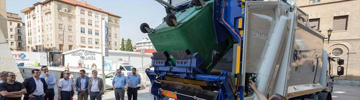 Zaragoza pone en pruebas el primer camión híbrido de recogida de residuos