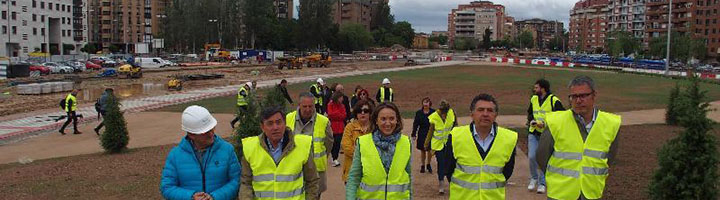 El nuevo parque sobre el soterramiento de la Estación de Tren de Logroño estará terminado en verano