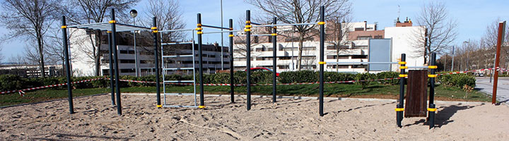 Yebes estrena una estación de Street Workout para la práctica del ejercicio físico en la calle