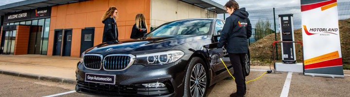 MotorLand inaugura tres puntos de recarga para vehículos eléctricos en sus instalaciones