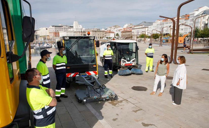 A Coruña presenta un Plan de Choque para la limpieza y desinfección de la ciudad