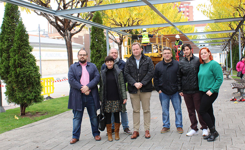 Albacete renueva la pérgola de la plaza de los Depósitos del Sol