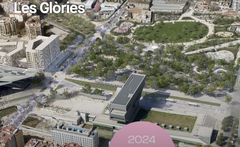 Avanza la renaturalización de la plaza de las Glòries en Barcelona