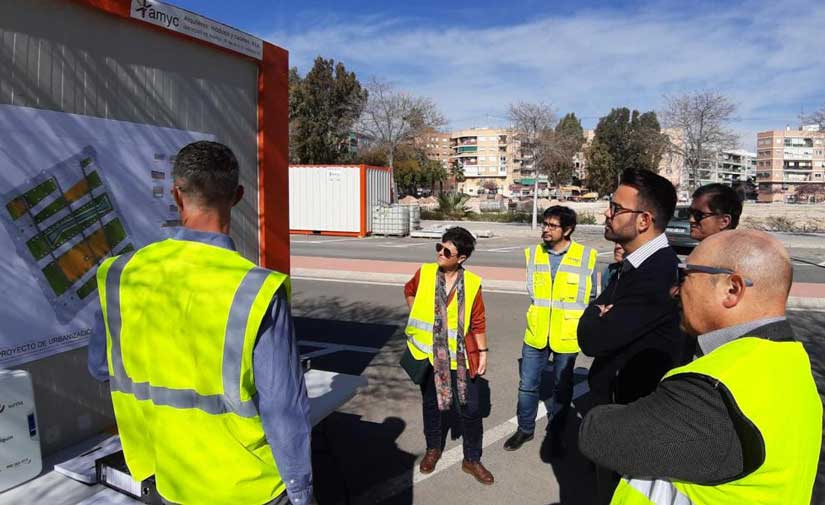 Avanzan las obras de Plaza de la Ciudad de la Justicia de Alicante