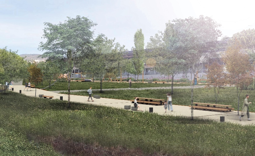 Badalona inicia la renaturalización del parque Riera de Pomar con una inversión de 4,2 millones de euros