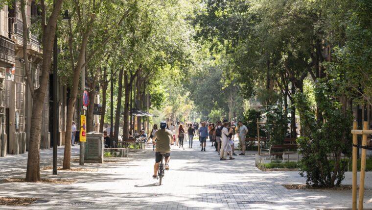 Barcelona extenderá zonas de sombra en más de 80 espacios públicos para mitigar el calor urbano