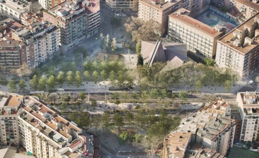 Barcelona inicia la transformación sostenible de la avenida Meridiana en Sant Andreu