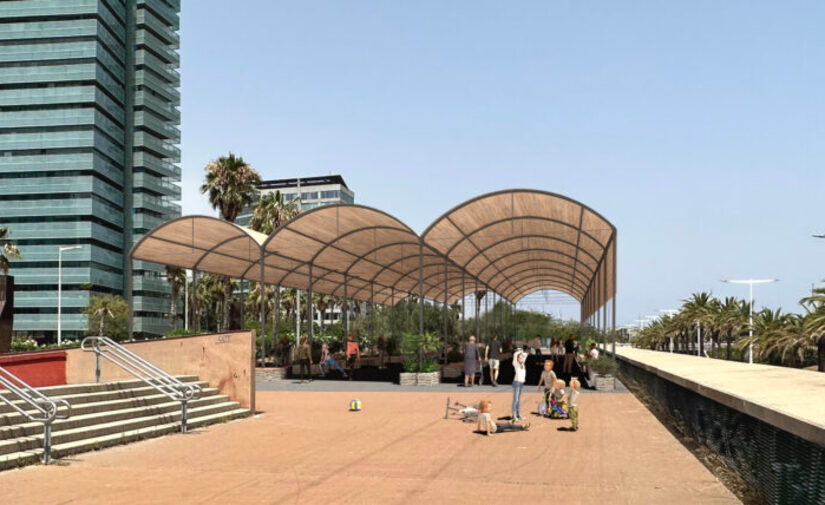 Barcelona prueba soluciones innovadoras para generar zonas de sombra y combatir el calor
