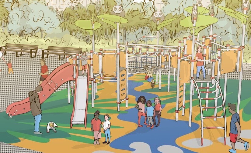 Comienza la conversión de la plaza valenciana del Cedro en una gran zona infantil recreativa