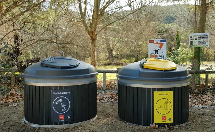 Contenedores Molok de reciclaje para áreas recreativas de la Comunidad de Madrid