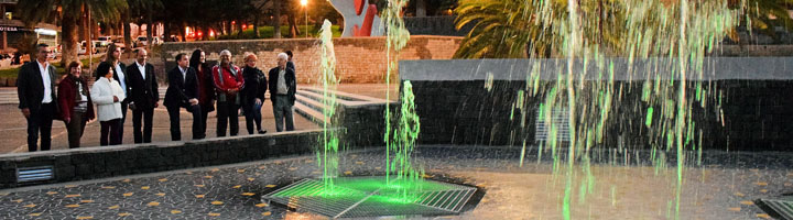 El encendido de la fuente corona la fase inicial de mejora del Parque de La Granja de Santa Cruz de Tenerife