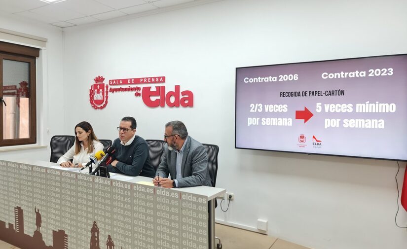 El Ayuntamiento de Elda presenta su nuevo contrato de limpieza y recogida de residuos