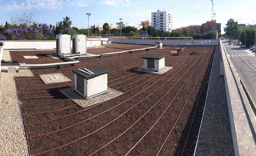 El Ayuntamiento de València instala una cubierta ajardinada en el centro de mayores de Benicalap