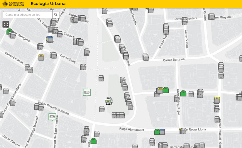 El Ayuntamiento de València integra los ecoparques móviles en el geoportal Smart City