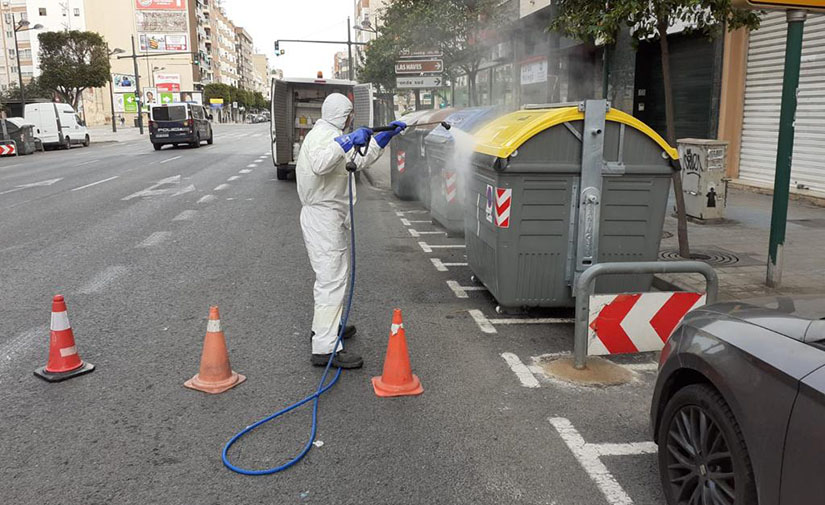 El Ayuntamiento de València realiza más de 70.000 desinfecciones de contenedores de residuos