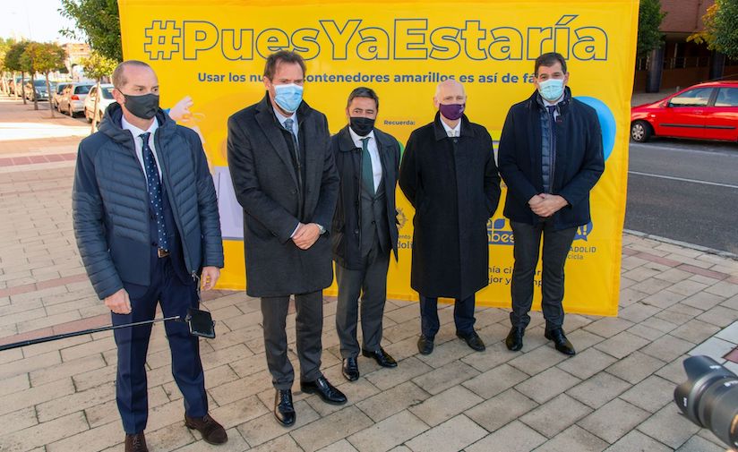 El contenedor amarillo para reciclaje de envases llega a todos barrios de Valladolid