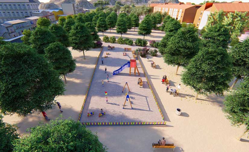 El Palmar recuperará para finales de marzo el Parque de La Paz con nuevos espacios verdes y una moderna zona de juegos infantiles
