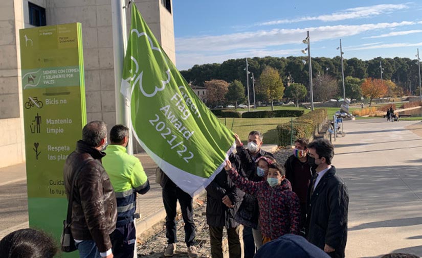 El Parque de la Universidad de Huesca revalida la distinción mundial de la bandera verde