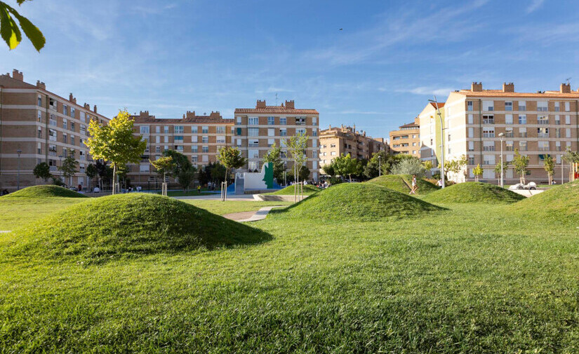 El parque San Martín de Huesca, reconocido internacionalmente con el Neighborhood Park Award 2025 por su modelo de sostenible