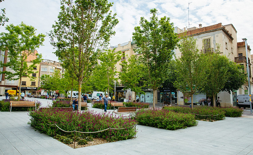El Paseo de la Plaza Mayor de Sabadell integra la naturaleza en sus espacios