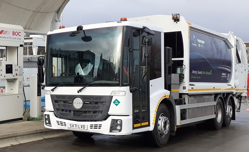 El primer vehículo de recogida de residuos impulsado por hidrógeno en Reino Unido utiliza Allisson Transmission