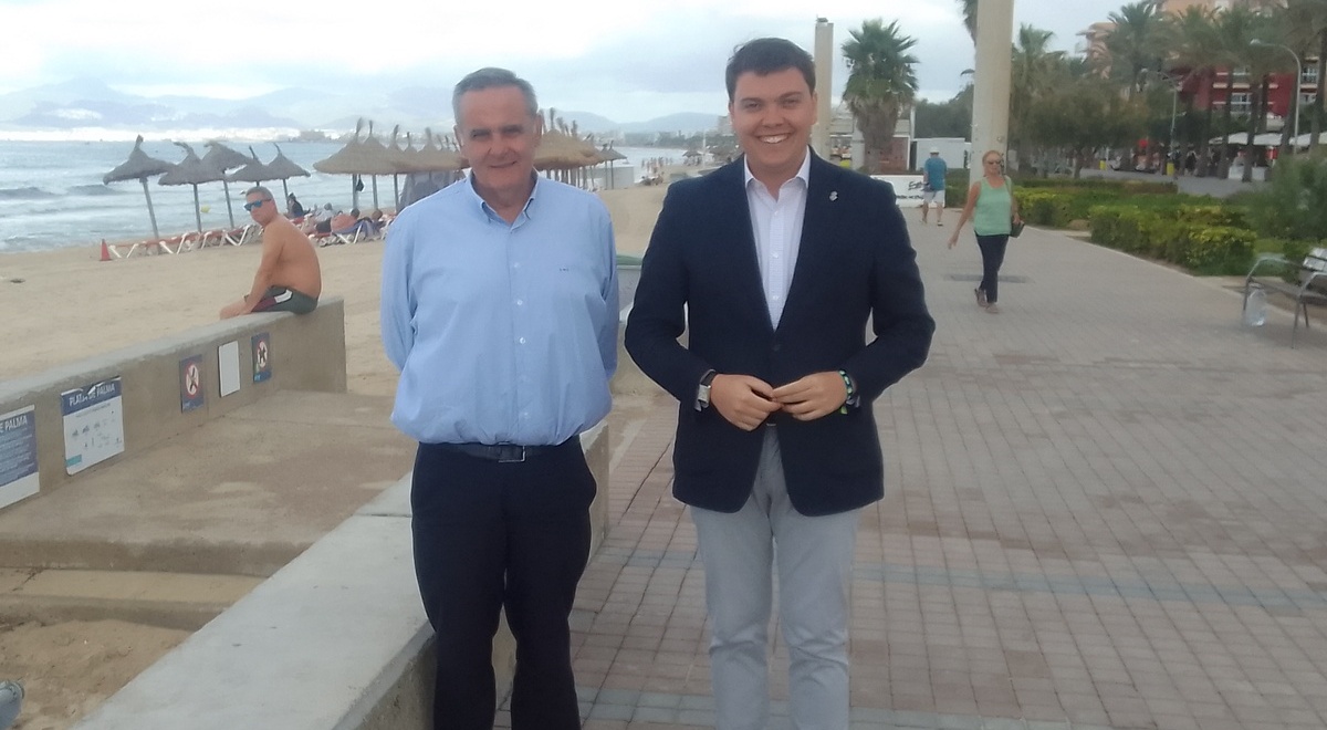 EMAYA visita la Playa de Palma para hacer balance del plan de refuerzo de limpieza