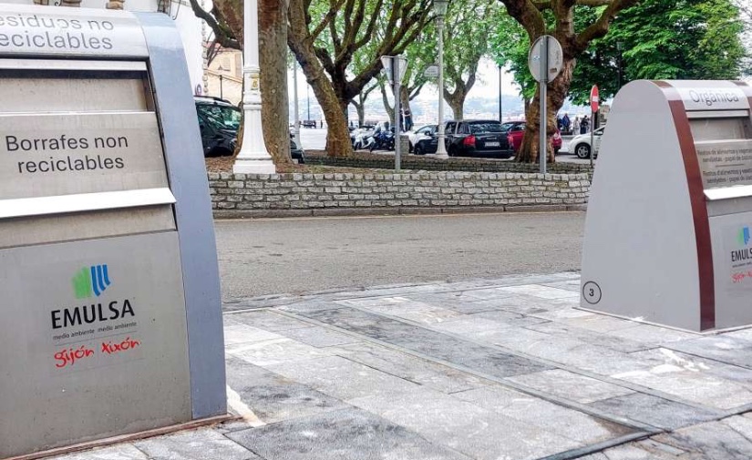 EMULSA amplía la recogida de biorresiduos en el centro de Gijón con la adaptación de los contenedores soterrados