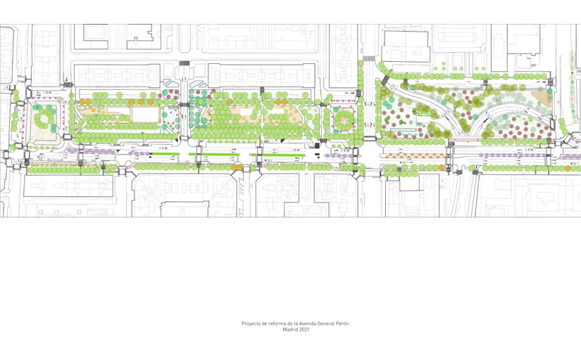 En marcha la renovación de la madrileña avenida del General Perón