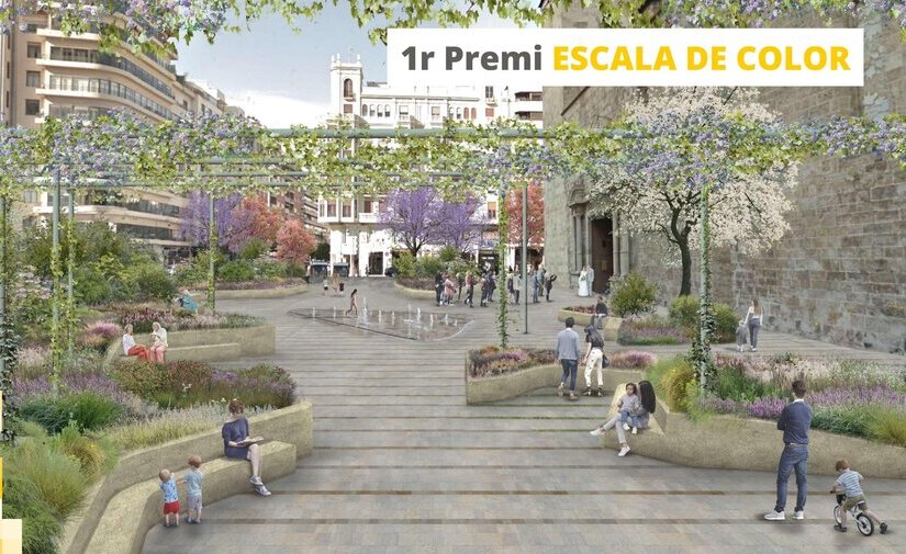 “Escala de color”, el nuevo bulevar verde y accesible en la valenciana plaza de Sant Agustí
