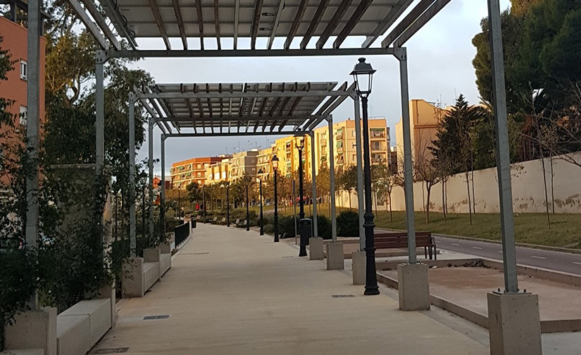 Las instalaciones fotovoltaicas del Parque Lineal de Benimàmet logran ahorros de hasta un 75% del consumo de energía