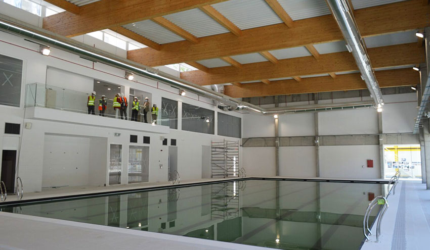 Las obras de la piscina cubierta del Centro Deportivo Casa de Campo de Madrid, apunto de finalizar
