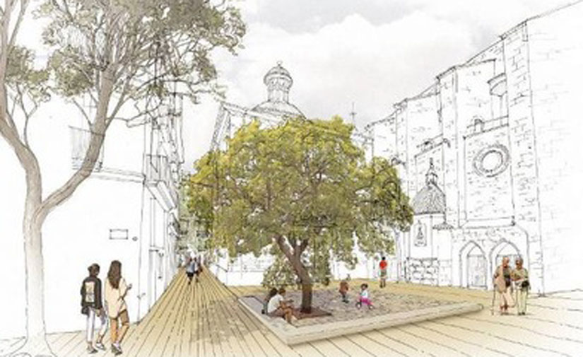 Las obras de la Plaza de Brujas en Valencia otorgarán espacio para la ciudadanía