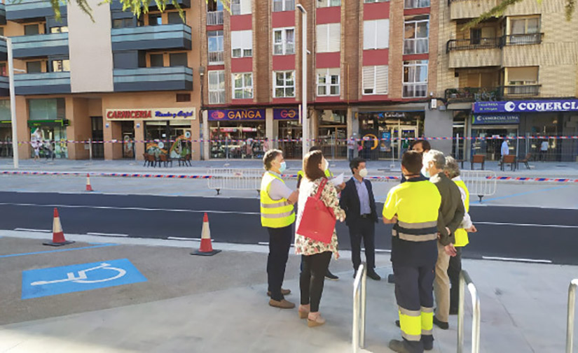 Las obras de la segunda fase del paseo Ramón y Cajal de Huesca finalizarán a finales de septiembre