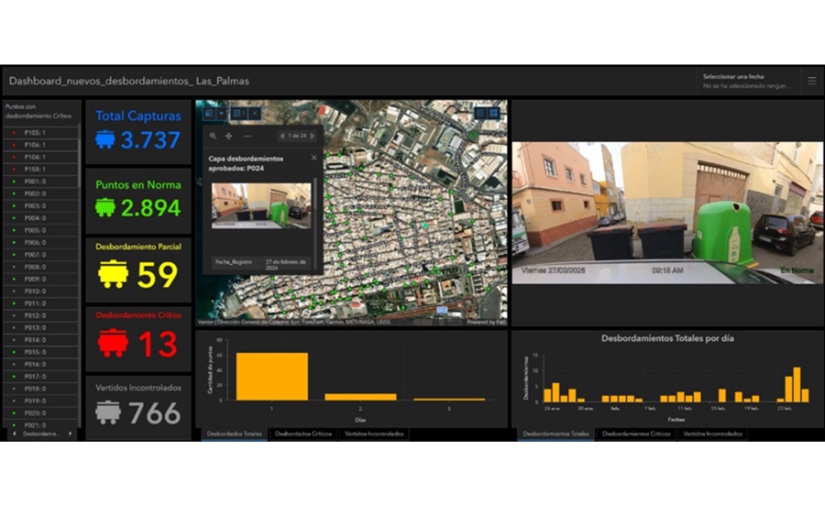 Las Palmas de Gran Canaria detecta 766 vertidos con un proyecto de inspección inteligente de residuos