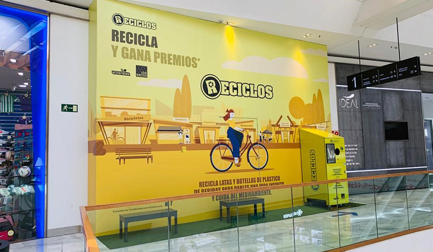 Las primeras máquinas de reciclaje de RECICLOS llegan a los centros comerciales