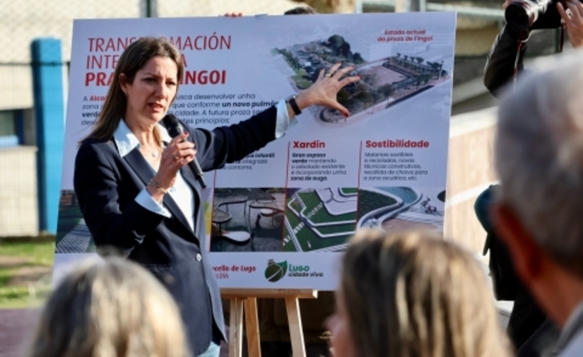 Lugo presenta el proyecto de renaturalización de la Praza Roxa de Fingoi
