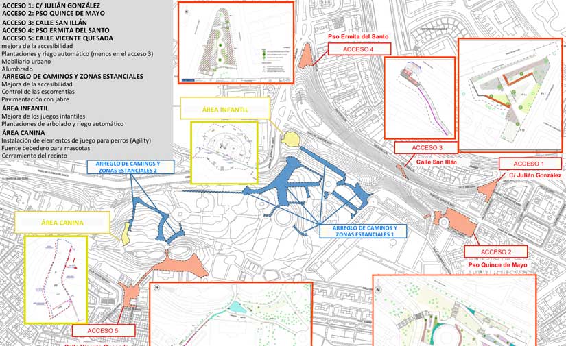 Madrid reformará el parque de San Isidro con una inversión de 3,2 millones de euros