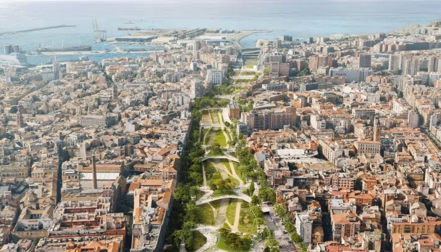Málaga avanza en la integración urbana del Guadalmedina con un parque fluvial y cinco plazas-puente