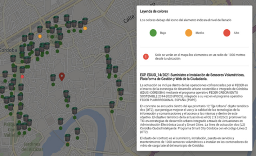 MOVISAT sensoriza el llenado de contenedores de vidrio en Córdoba