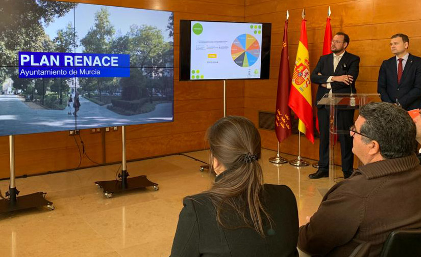 Murcia destinará 1,3 millones de euros a mejorar diez parques y jardines a través del 'Plan Renace'