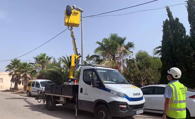 Murcia mejora la visibilidad en los accesos a la pedanías con la instalación de nuevas luminarias de bajo consumo