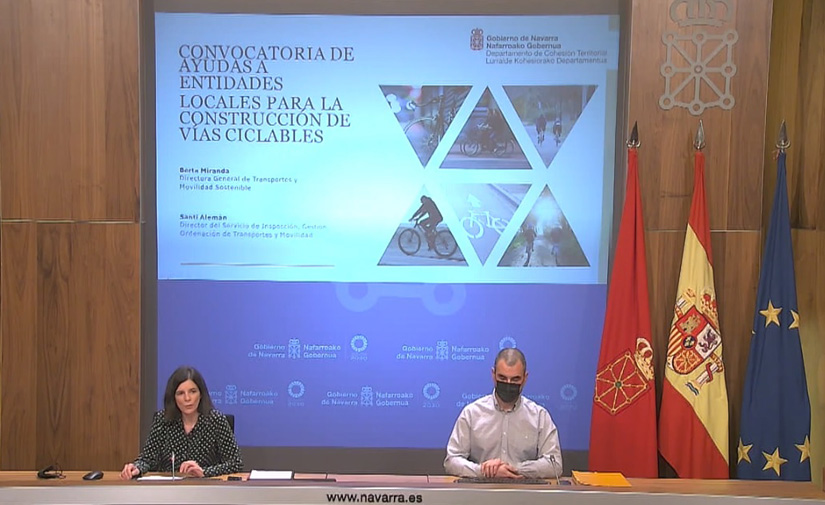 Navarra lanza ayudas a entidades locales por valor de 1,8 millones de euros para la construcción de vías ciclables