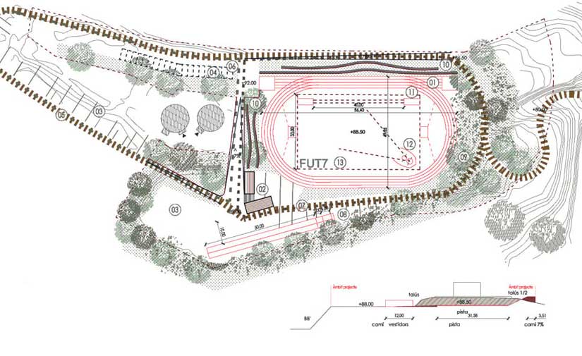 Nueva pista de atletismo para Arenys de Mar, en proyecto