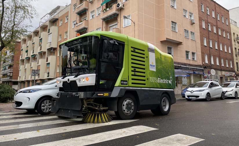 Nuevas barredoras eléctricas cero emisiones en Madrid