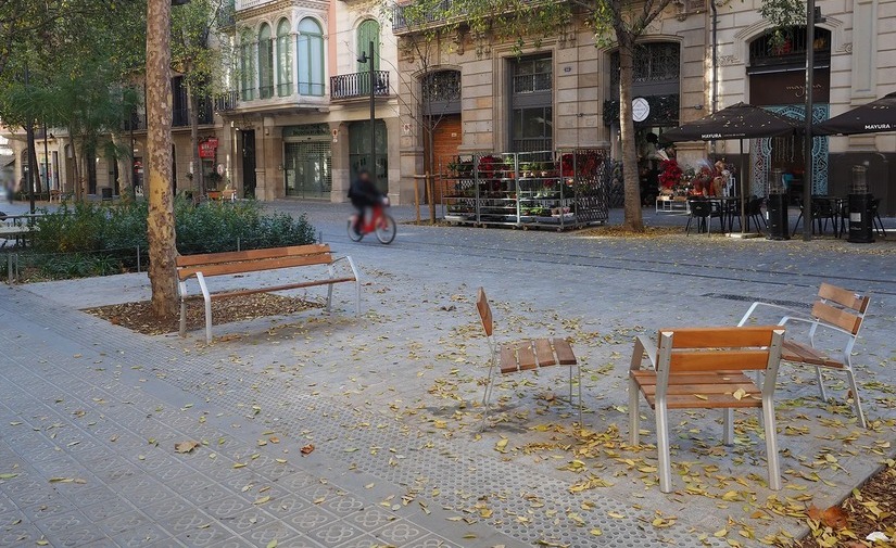 Nuevo mobiliario de Grup Fábregas para equipar el Eje Verde de Barcelona