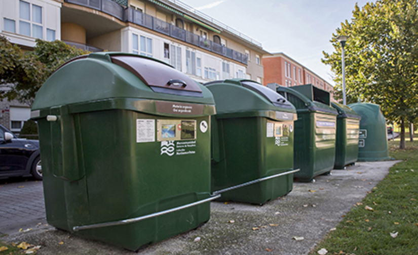 El barrio de Mendillorri en Pamplona, reconocido por sus buenos datos de reciclaje